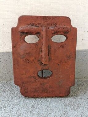 Vintage 1960s Italian Terracotta Mask Candle Sconce – Sculptural Wall Art